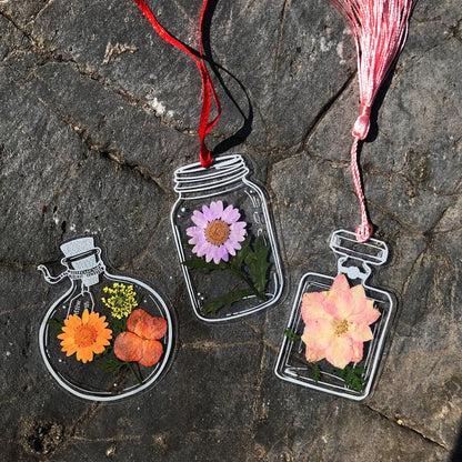 FlowerMark - DIY Trockenblumen Lesezeichen Set