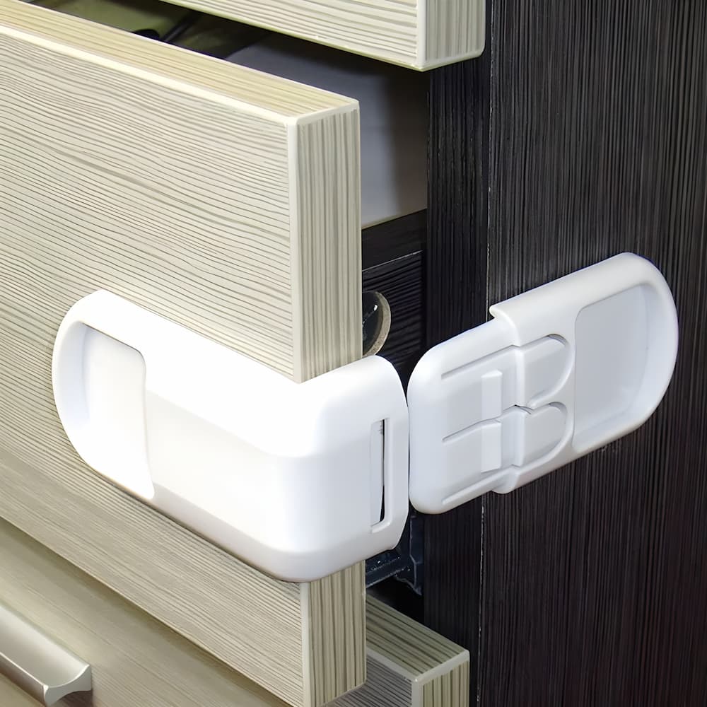 Stick-On-Lock - Kindersicherungsschloss — sicherer Schutz vor kleinen Gefahren [4er Set]