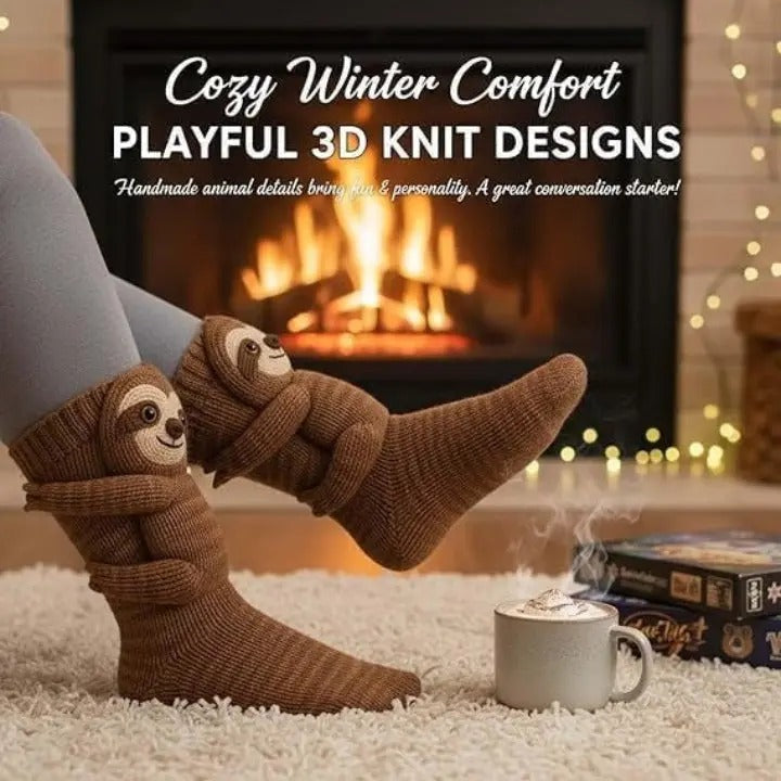AnimalSocks - Lustige Tier-Umarmungs-Socken — Socken, die dich den ganzen Tag umarmen