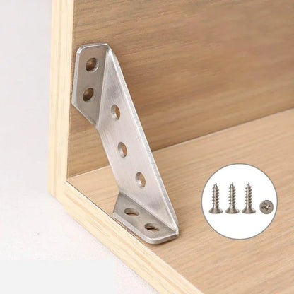 MesoTie - Möbeleckverbinder aus Edelstahl – Robuste Stützwinkel [10 Stück]