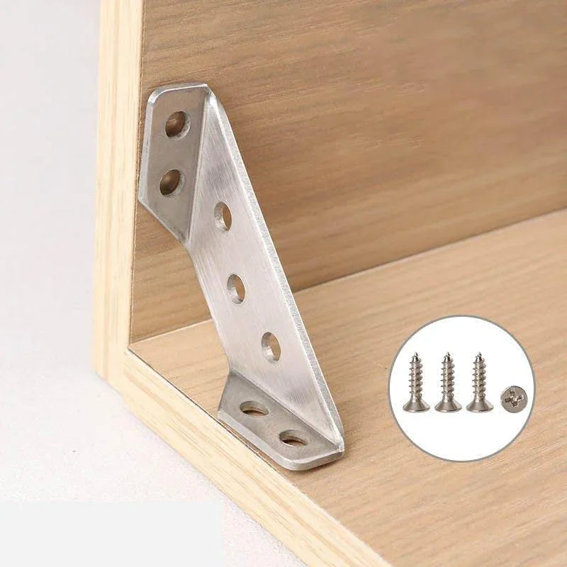 MesoTie - Möbeleckverbinder aus Edelstahl – Robuste Stützwinkel [10 Stück]