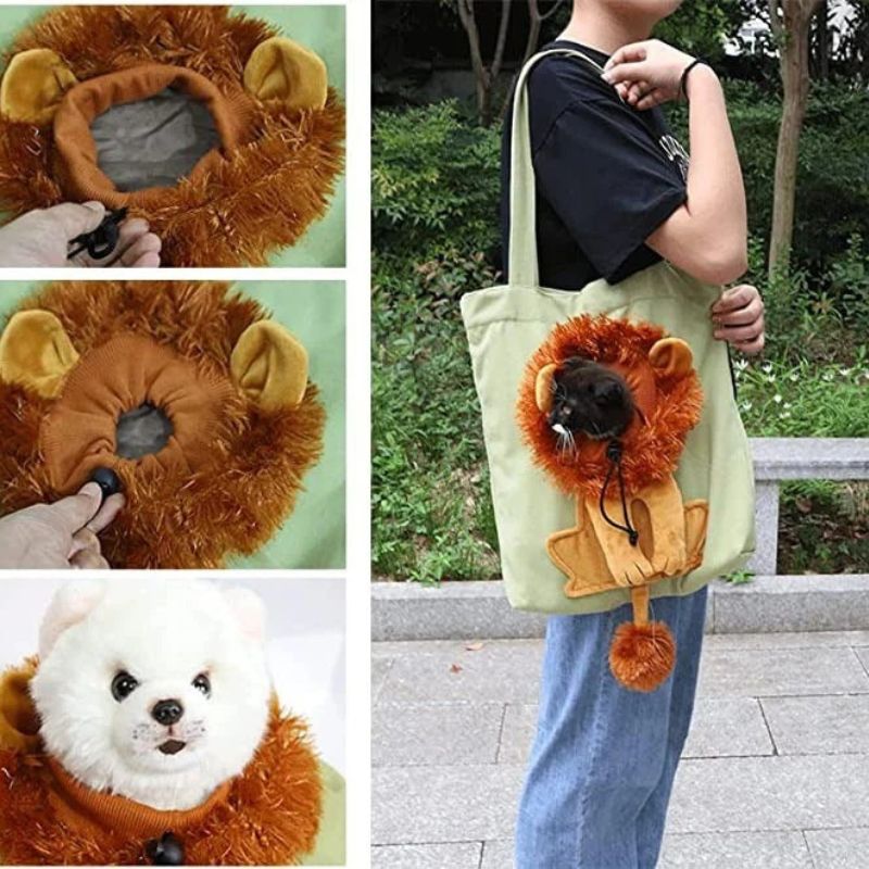Cat Mane Bag - Tragetasche aus Segeltuch für Haustiere