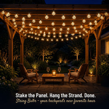String Bulbs - Beleuchte deinen Garten so, wie auf dem Pinterest-Pin, den du immer wieder speicherst