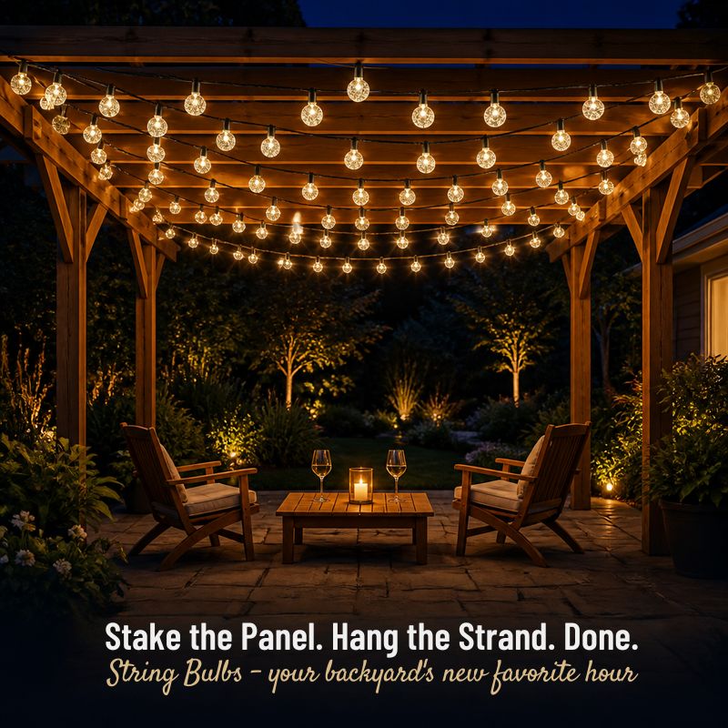 String Bulbs - Beleuchte deinen Garten so, wie auf dem Pinterest-Pin, den du immer wieder speicherst