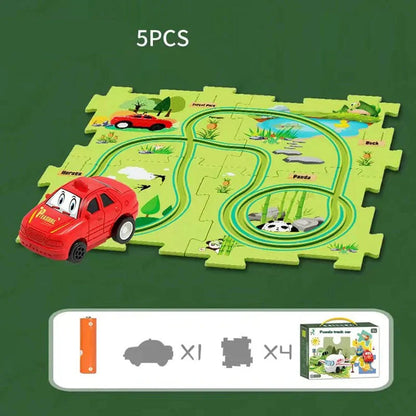 PuzzleTrack - Lernpuzzle-Rennbahn mit Elektrofahrzeugen