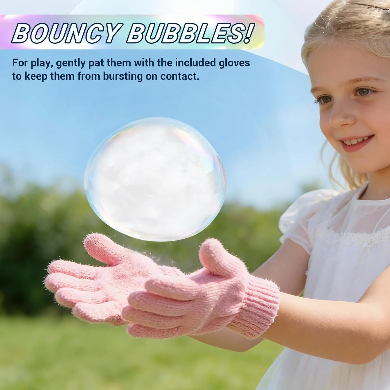 Bubble Wand - Nebelgefüllte Blasen mit Licht und Musik