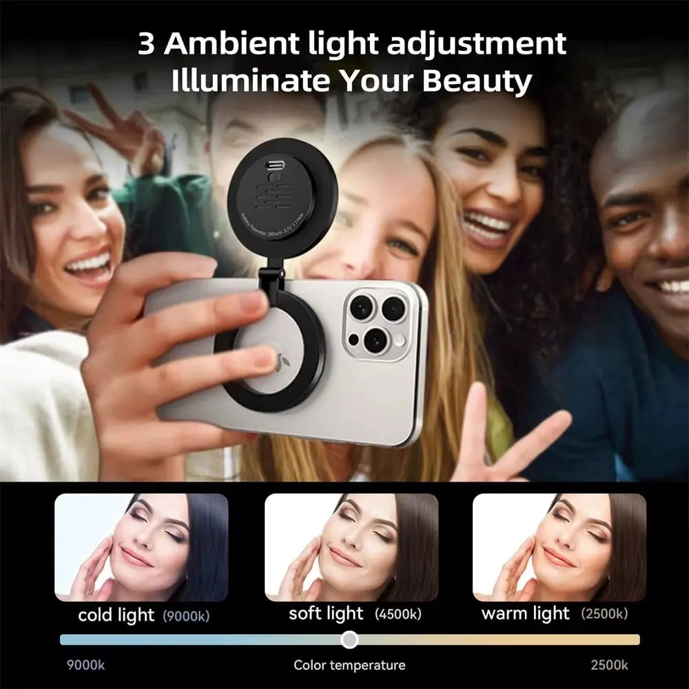 MagRingLight - Magnetischer Lichtdiffusor — Perfektes Licht für Foto & Livestream