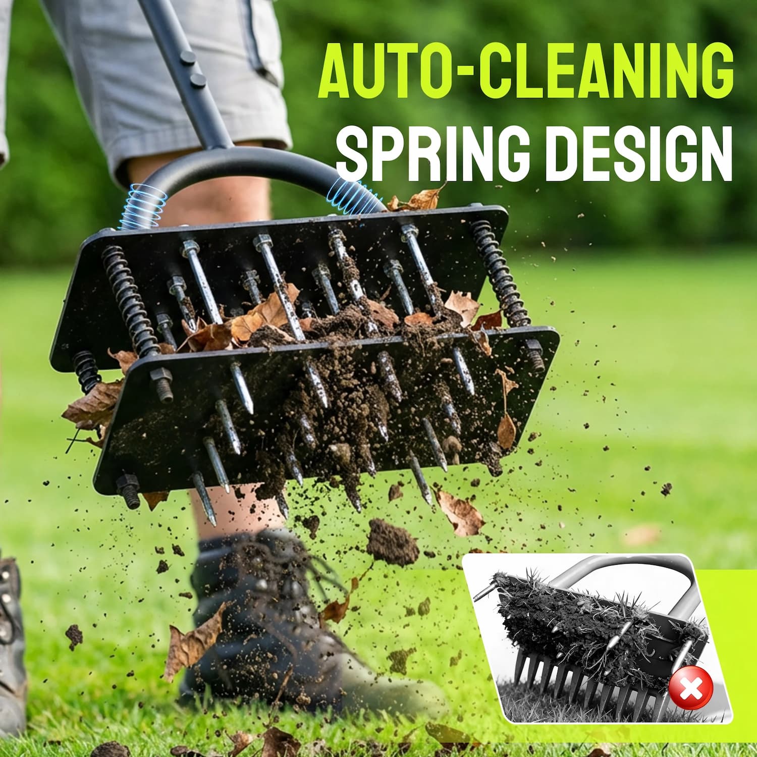 Lawn Aerator - Automatischer, selbstreinigender Rasenbelüfter
