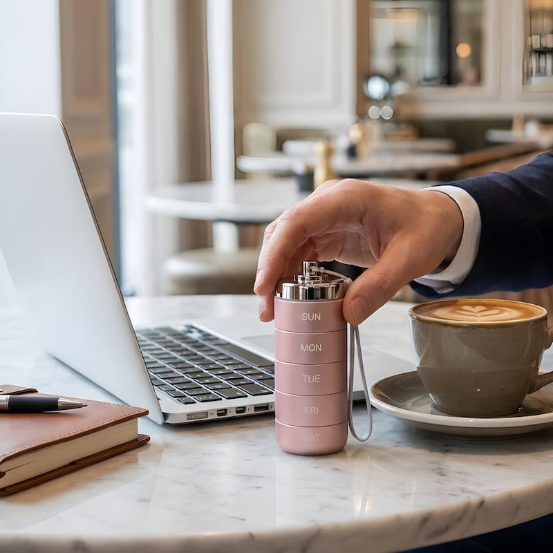 Pill Bottle - Tablettendose 7 Tage mit Wocheneinteilung