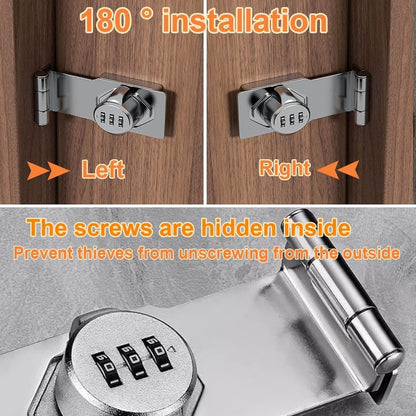 LukaLock - Kombinationsschloss aus Zinklegierung – Schlüsselloses Türschloss mit 1000 Codes