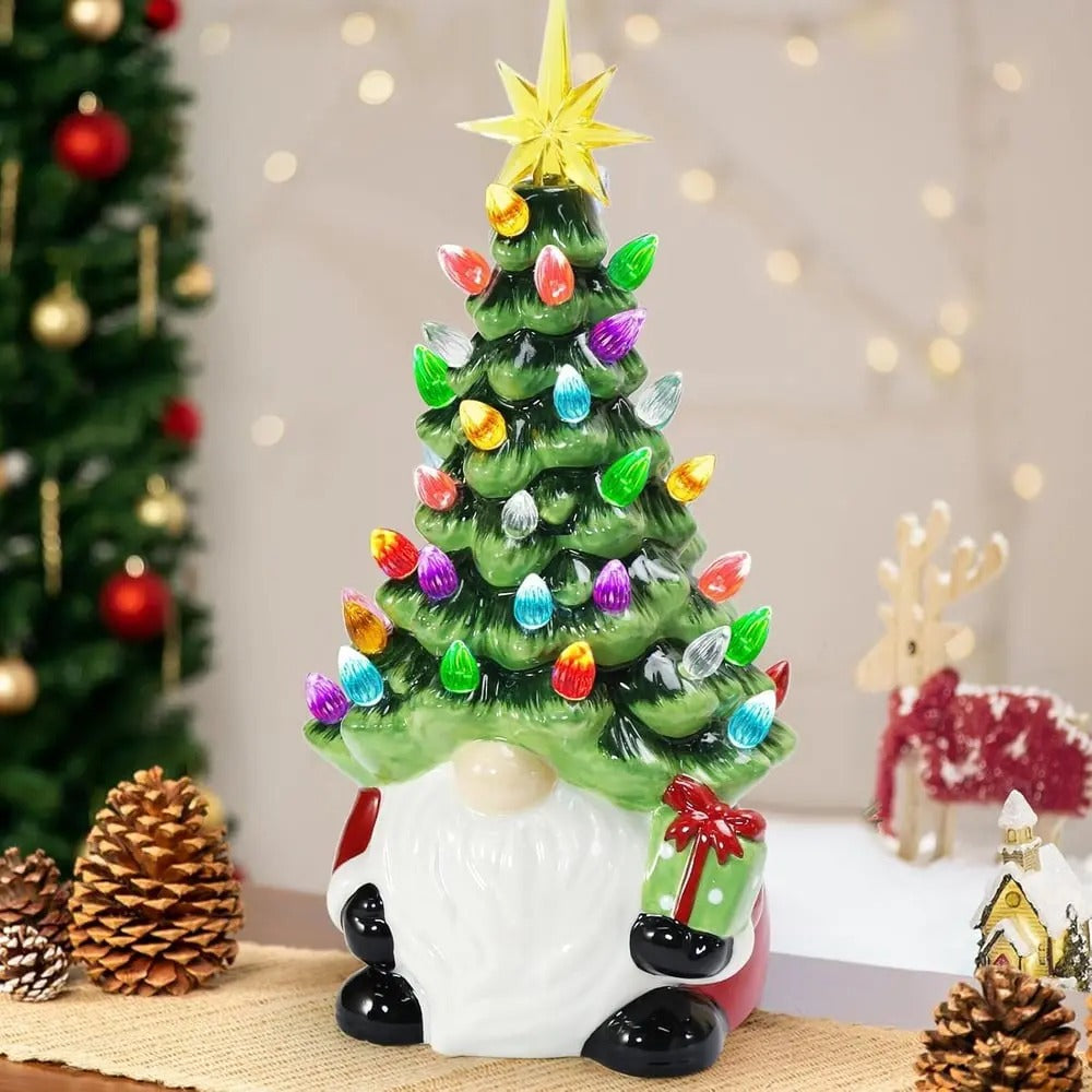 GnomeTree - DIY Beleuchteter Weihnachts-Wichtelbaum — Für Tisch, Fenster & Kamin