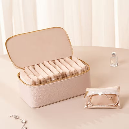 Jewellery Case - Schmuck-Reisebox mit 12 Samtbeuteln – Verknötungsfrei