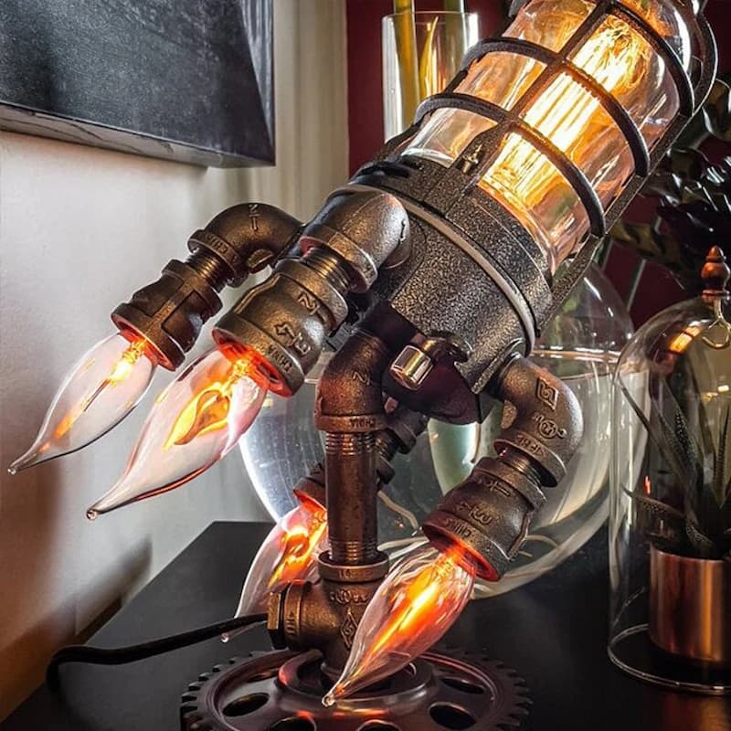 Rocket Lamp - Steampunk-Raketenlampe