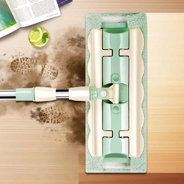 MicroFiberMop - Flachmopp für Mikrofasertücher - mühelose Bodenreinigung ohne Bücken