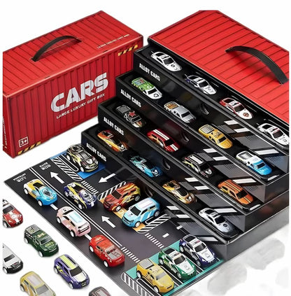 CarContainer - Mini-Rückzugsmotorwagen-Set mit integrierter Garage