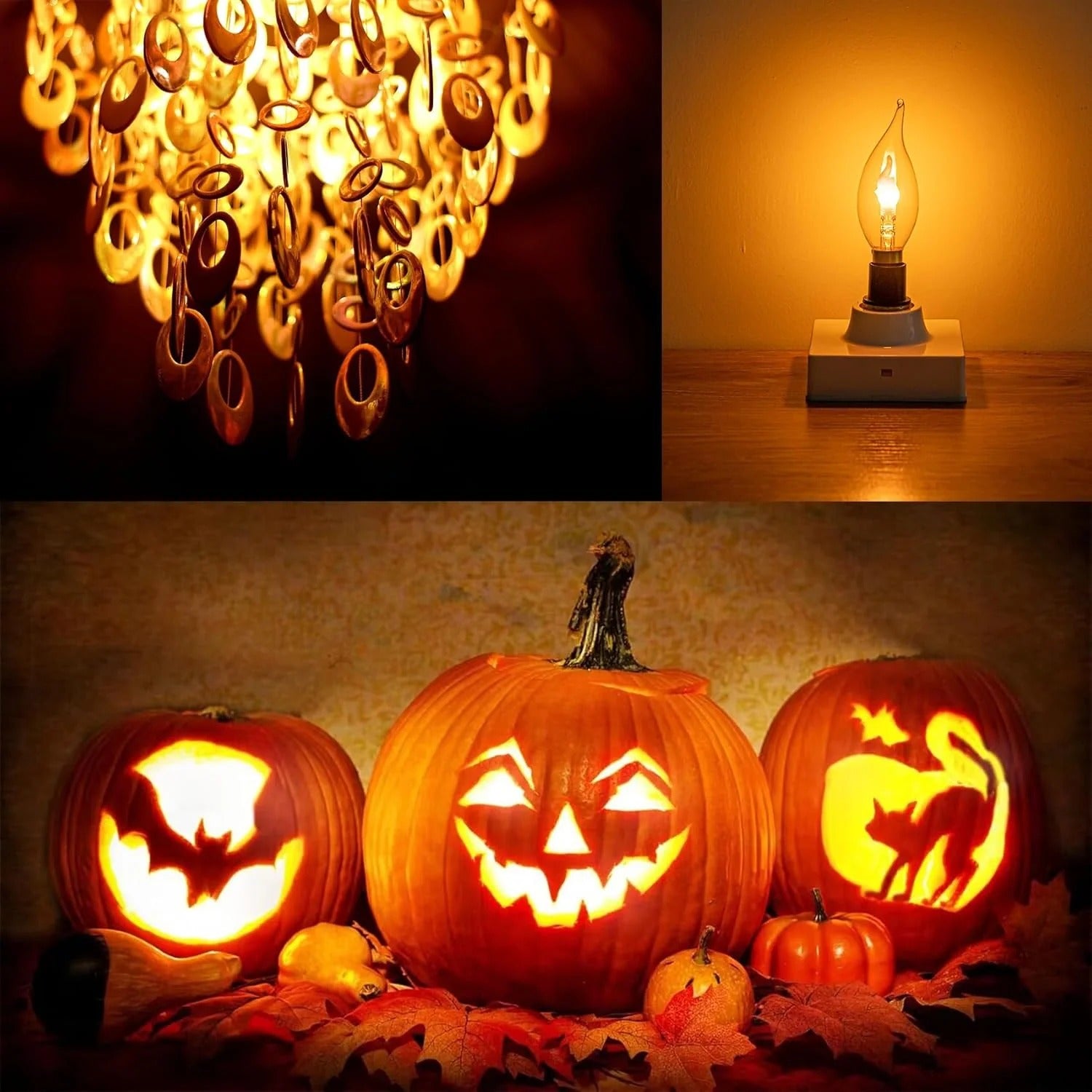 FlameBulb - LED Flackerlicht Birne (E12) — Gemütliche Beleuchtung für Flur & Eingang  [1+1 GRATIS!!]