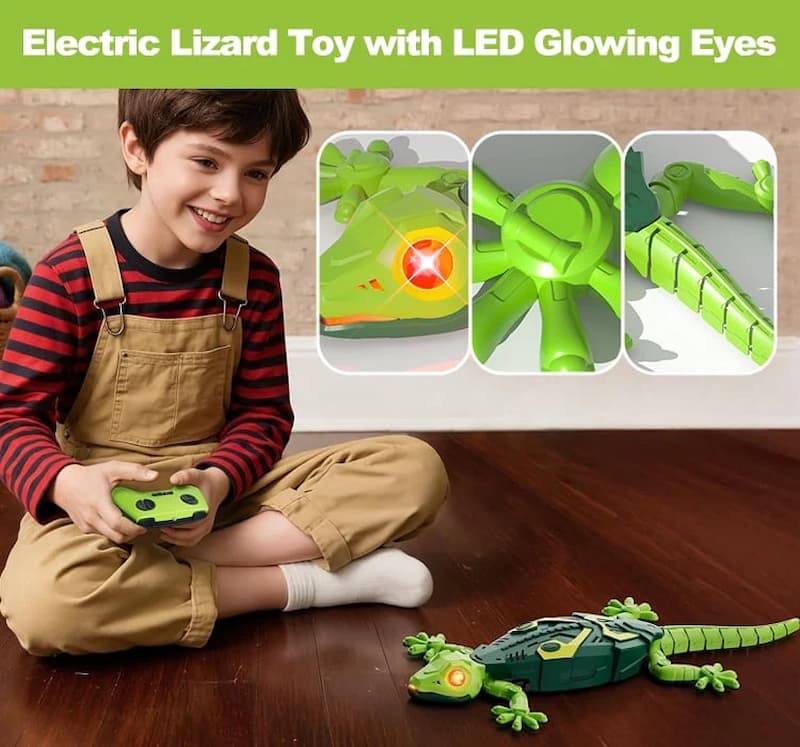 MagicLizard - Elektrisches Eidechsen-Spielzeug mit leuchtenden LED-Augen