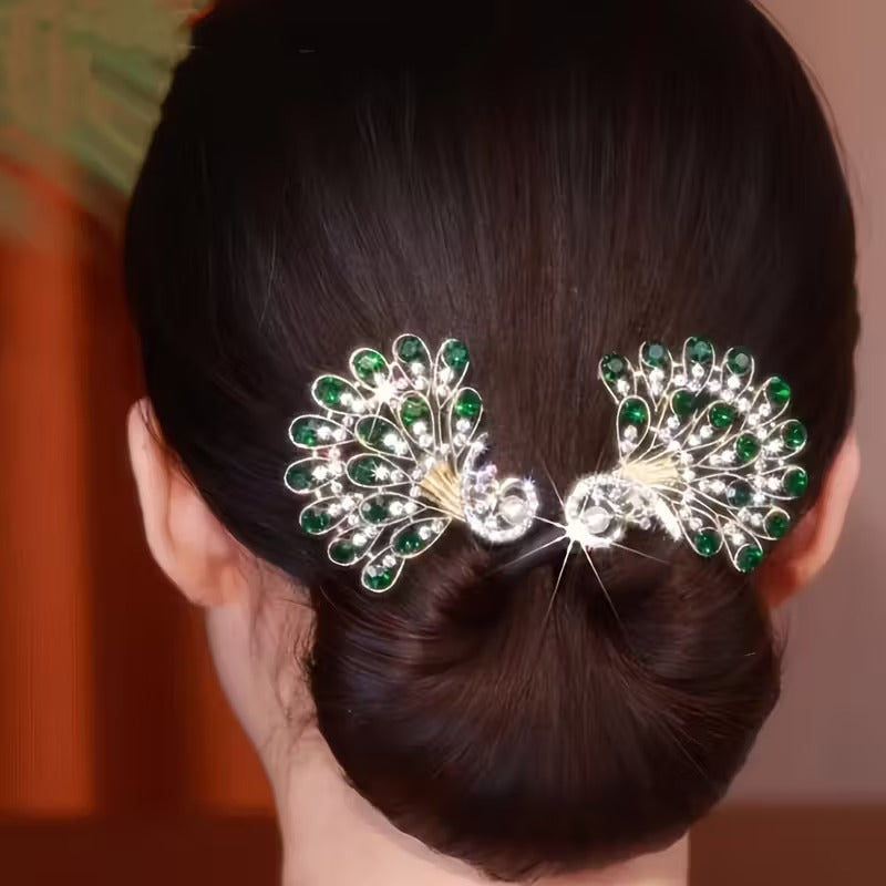 PeacockClip - Pfauenflügel Haarclip Set – Glanz für Abendkleider [2er Set]