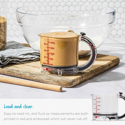 MultiCup - Messbecher mit verstellbarem Boden — 1 Cup bis ¼ Cup in einem
