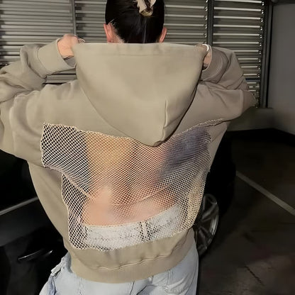 BackLessHoodie - Entfachen Sie Ihr Selbstbewusstsein mit gemütlicher Wärme und einem auffälligen, rückenfreien Flair