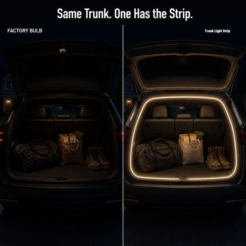 Trunk Light Strip - Jedes Mal, wenn du den Kofferraum öffnest, wird er von einer automatisch eingeschalteten Beleuchtung erhellt