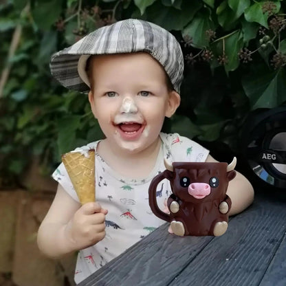 IceCreamCow - Isolierter Eisbecher „Kuh“ – Praktisch, charmant & mit Löffelfach