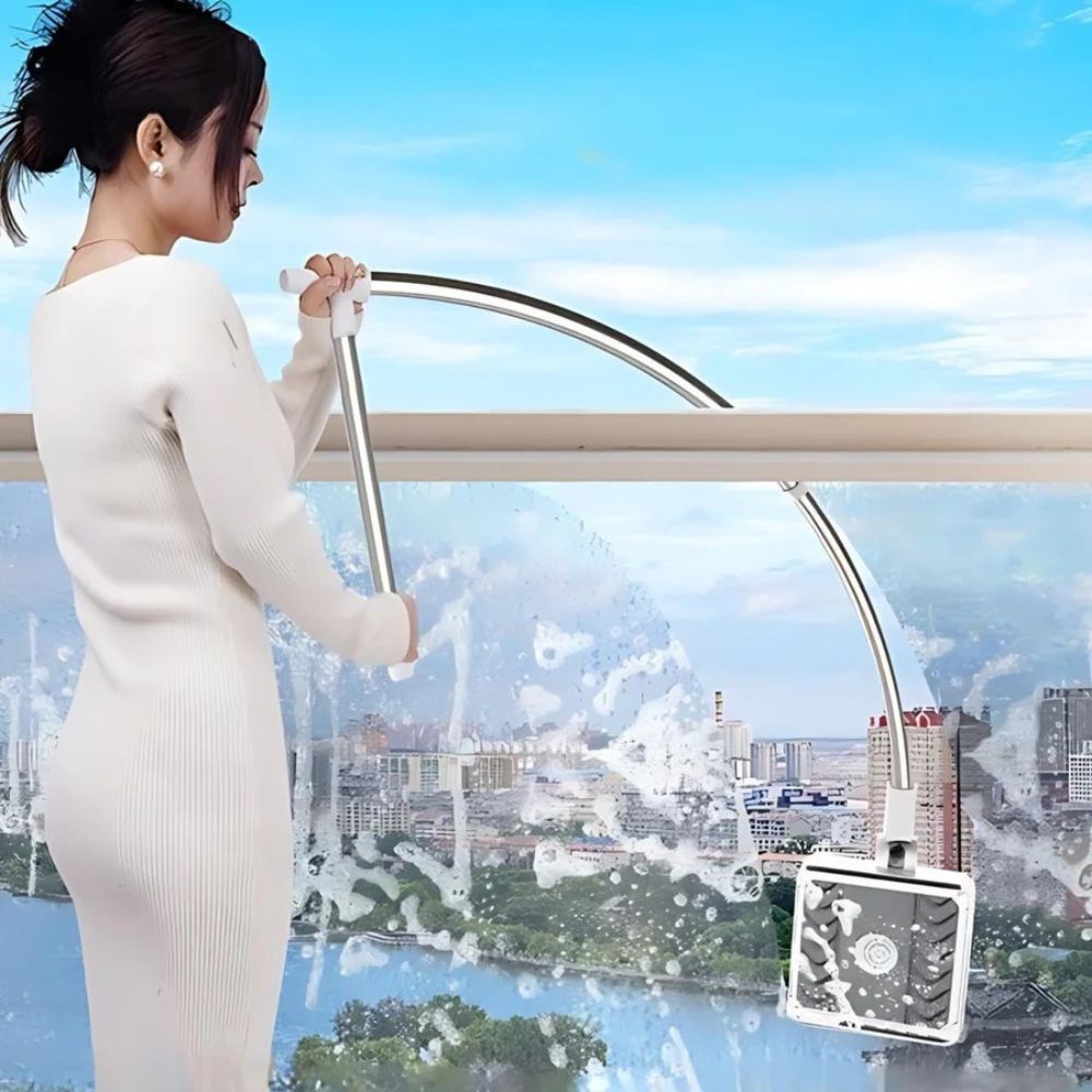 GlassBoom - Glaswischer für die Reinigung von Scheiben an schwer zugänglichen Stellen