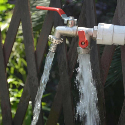 Double Garden Faucet - Doppel-Wasserhahn Edelstahl mit 2 Ausgängen