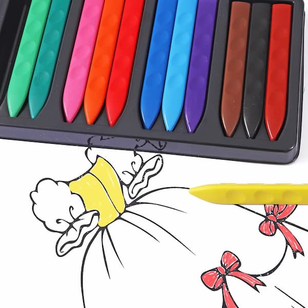 Rainbow Colors - Wasserfeste Bio-Wachsmalkreiden (48 Farben)