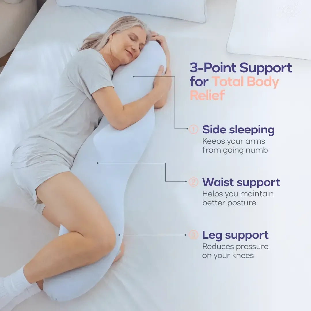 Body Hugger Pillow - Ergonomisches Ganzkörperkissen | Kühlende Stütze für Seitenschläfer