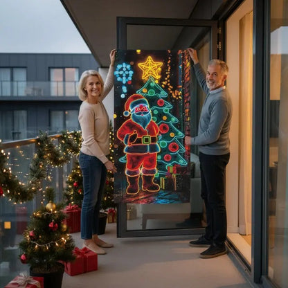 ChristmasBanner - Fluoreszierender Weihnachts-Türbanner