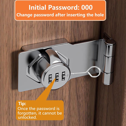 LukaLock - Kombinationsschloss aus Zinklegierung – Schlüsselloses Türschloss mit 1000 Codes