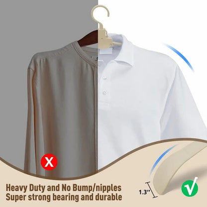 EasyHanger - Robuster klappbarer Kleiderbügel mit Ein-Knopf-Funktion und Knitterschutz [10 Stück]