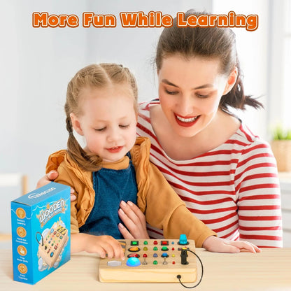 Stimilus Board - Montessori-Sinnes-Schalt-Spielzeug aus Holz