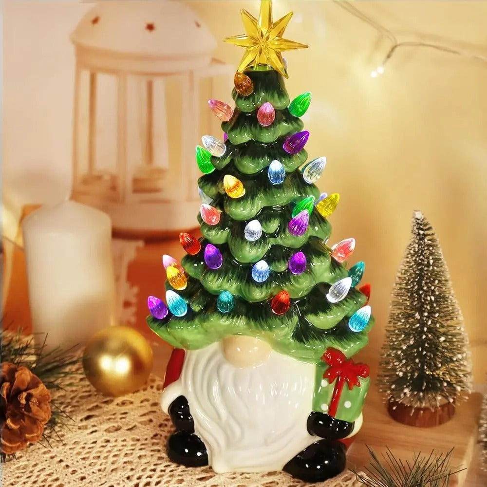 GnomeTree - DIY Beleuchteter Weihnachts-Wichtelbaum — Für Tisch, Fenster & Kamin