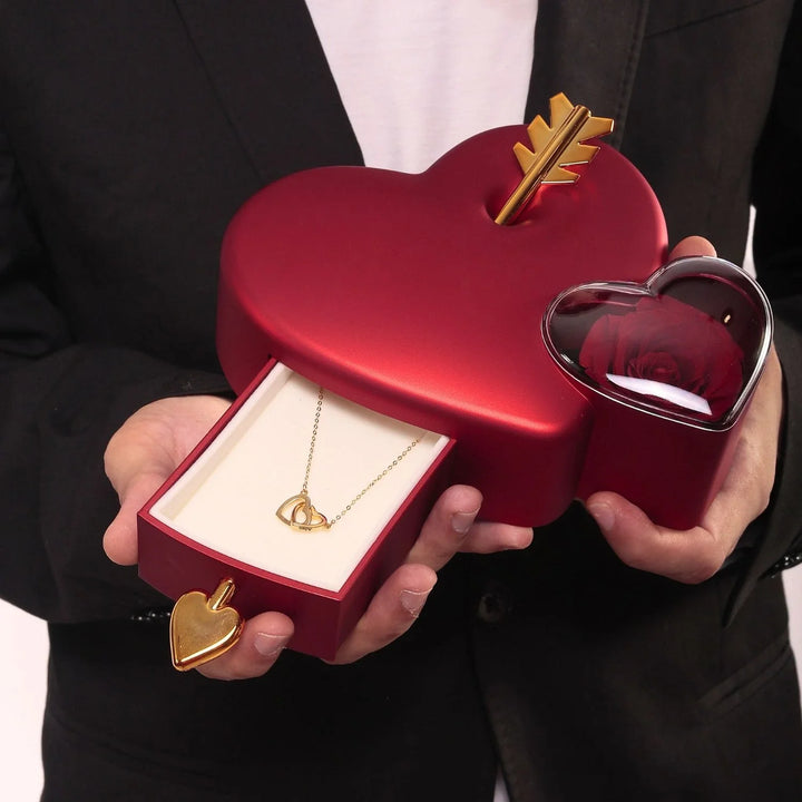 HeartBox - Herz-Schmuckbox  — Mit Geheimfach für Verlobungs- oder Ehering