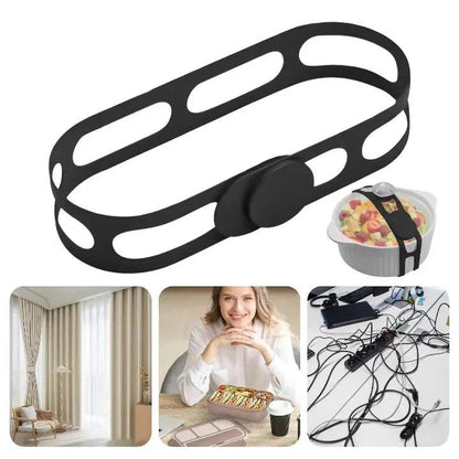 StorageStrap - Silikon-Fixierband für Schüsseln & Behälter – Sichere Deckelhalterung [2er-Set]