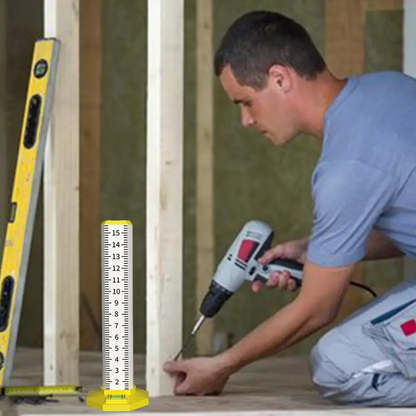 LaserMeasure - Präzisions-Höhenmessstab — Magnetfuß mit eingebauten Libellen