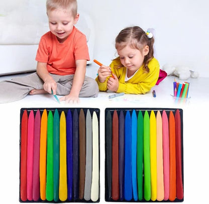 Rainbow Colors - Wasserfeste Bio-Wachsmalkreiden (48 Farben)