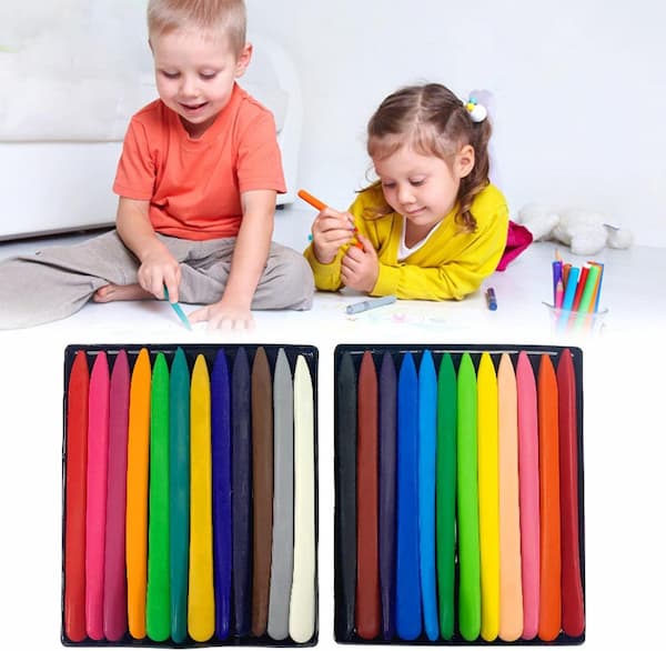 Rainbow Colors - Wasserfeste Bio-Wachsmalkreiden (48 Farben)