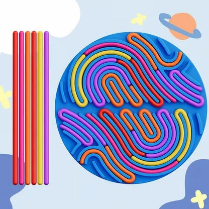 TubePatterns - Sensorisches Aktivitätsbrett – Fördert Entspannung & reduziert Angstgefühle