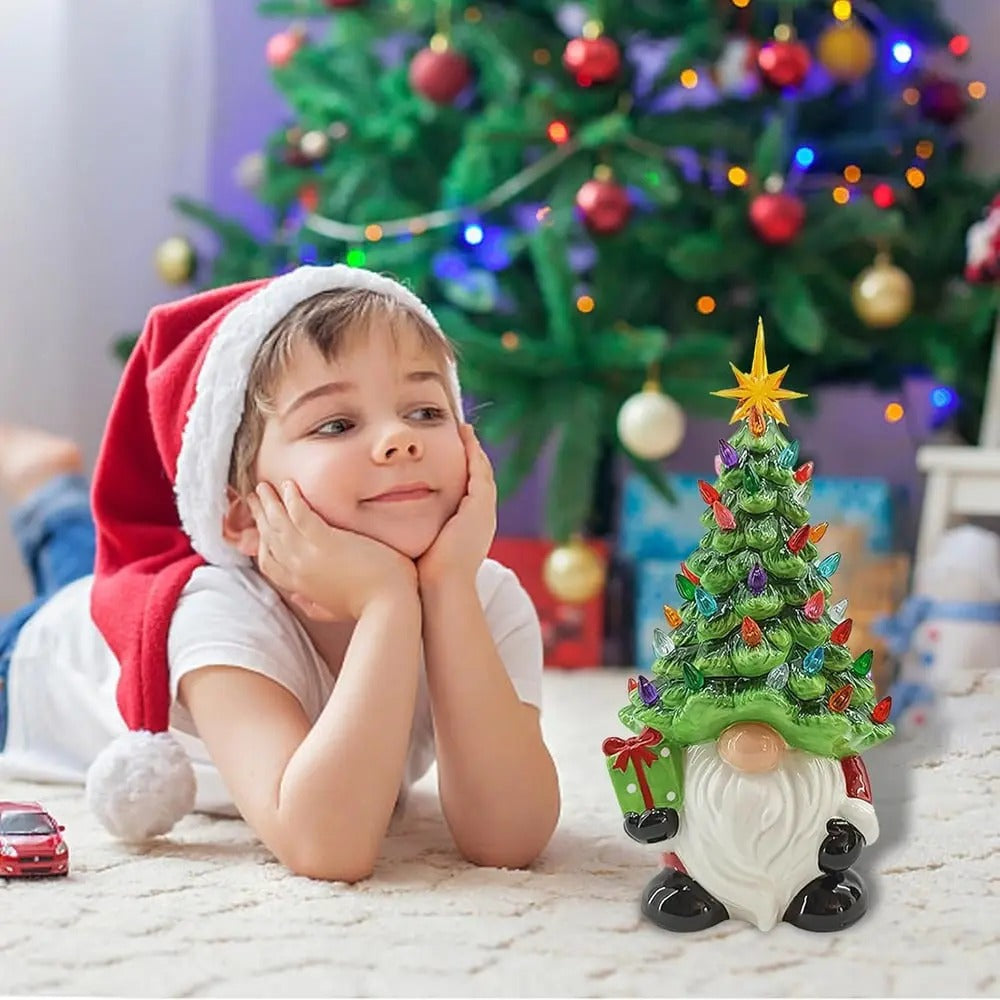 GnomeTree - DIY Beleuchteter Weihnachts-Wichtelbaum — Für Tisch, Fenster & Kamin