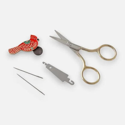 ChristmasEmbroidery - Enchanted Christmas Stickerei-Set – Edles Weihnachtsstick-Set mit Garn, Vorlagen und Holzrahmen