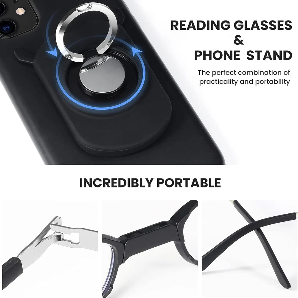 FoldGlasses - Randlose Gleitsicht-Lesebrille mit Blaulichtfilter und Titanfassung