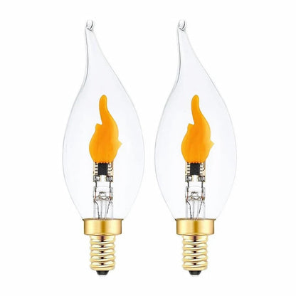 FlameBulb - LED Flackerlicht Birne (E12) — Gemütliche Beleuchtung für Flur & Eingang  [1+1 GRATIS!!]