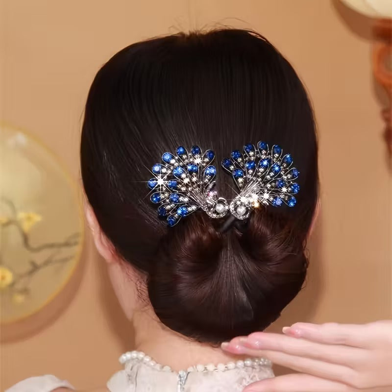 PeacockClip - Pfauenflügel Haarclip Set – Glanz für Abendkleider [2er Set]