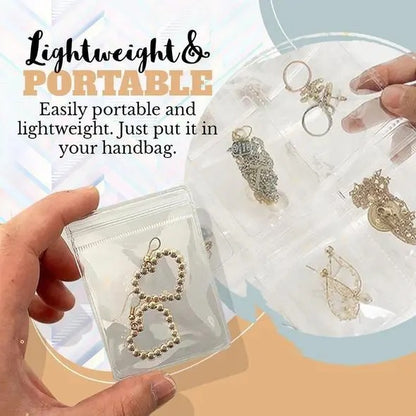 JewelleryMap - Schmuck-Aufbewahrungsbuch – Transparentes Reiseetui mit Schutzsystem