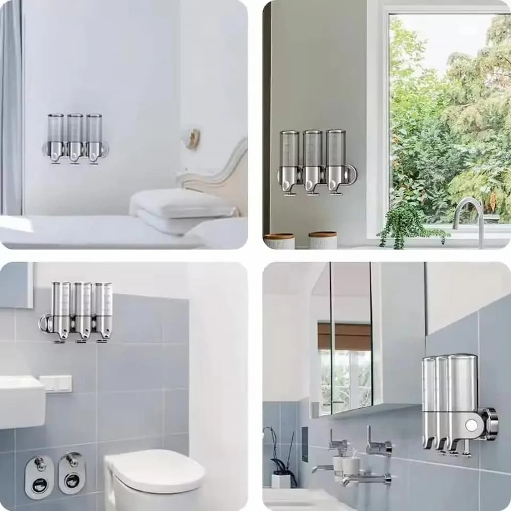 WallDispenser - Wandseifenspender mit 3 Kammern — Elegant, hygienisch & platzsparend