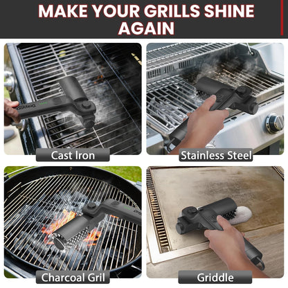 Electric BBQ Grill Brush - So reinigen Sie Ihren Grill am effektivsten | Kabellos und wiederaufladbar