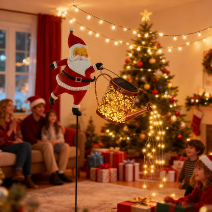 SolarSanta - Solar-Weihnachtsmann mit Lichterkette — Herzerwärmende LED-Lichterkaskade